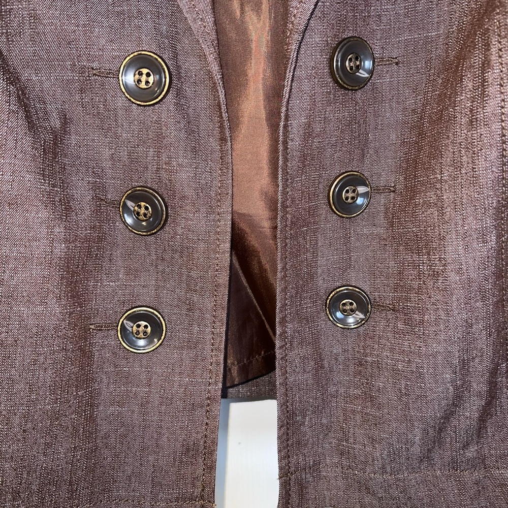 Dressbarn Woman Brown Denim Jacket Sz 3X - Picture 6 of 9